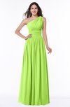 ColsBM Nova Sharp Green Modern A-line Asymmetric Neckline Sleeveless Half Backless Chiffon Plus Size Bridesmaid Dresses