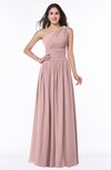 ColsBM Nova Silver Pink Modern A-line Asymmetric Neckline Sleeveless Half Backless Chiffon Plus Size Bridesmaid Dresses