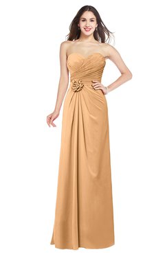 ColsBM Josie Apricot Glamorous Sweetheart Sleeveless Zip up Flower Plus Size Bridesmaid Dresses