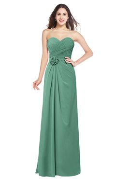 ColsBM Josie Beryl Green Glamorous Sweetheart Sleeveless Zip up Flower Plus Size Bridesmaid Dresses