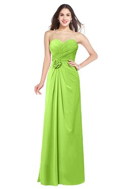 ColsBM Josie Bright Green Glamorous Sweetheart Sleeveless Zip up Flower Plus Size Bridesmaid Dresses