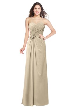 ColsBM Josie Champagne Glamorous Sweetheart Sleeveless Zip up Flower Plus Size Bridesmaid Dresses