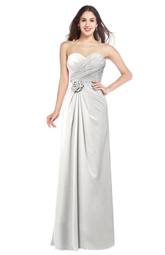 ColsBM Josie Cloud White Glamorous Sweetheart Sleeveless Zip up Flower Plus Size Bridesmaid Dresses