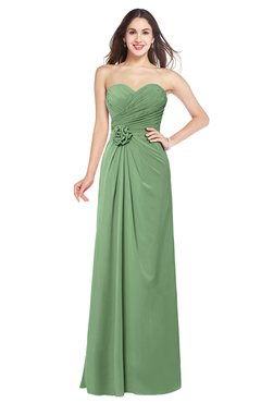 ColsBM Josie Fair Green Glamorous Sweetheart Sleeveless Zip up Flower Plus Size Bridesmaid Dresses