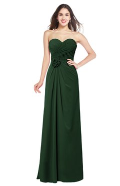 ColsBM Josie Hunter Green Glamorous Sweetheart Sleeveless Zip up Flower Plus Size Bridesmaid Dresses