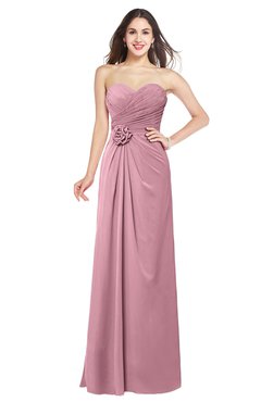 ColsBM Josie Light Coral Glamorous Sweetheart Sleeveless Zip up Flower Plus Size Bridesmaid Dresses