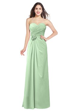 ColsBM Josie Light Green Glamorous Sweetheart Sleeveless Zip up Flower Plus Size Bridesmaid Dresses