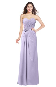 ColsBM Josie Light Purple Glamorous Sweetheart Sleeveless Zip up Flower Plus Size Bridesmaid Dresses
