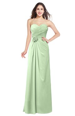 ColsBM Josie Pale Green Glamorous Sweetheart Sleeveless Zip up Flower Plus Size Bridesmaid Dresses