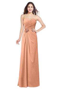 ColsBM Josie Salmon Glamorous Sweetheart Sleeveless Zip up Flower Plus Size Bridesmaid Dresses