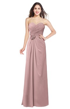 ColsBM Josie Silver Pink Glamorous Sweetheart Sleeveless Zip up Flower Plus Size Bridesmaid Dresses