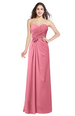 ColsBM Josie Watermelon Glamorous Sweetheart Sleeveless Zip up Flower Plus Size Bridesmaid Dresses