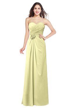 ColsBM Josie Wax Yellow Glamorous Sweetheart Sleeveless Zip up Flower Plus Size Bridesmaid Dresses