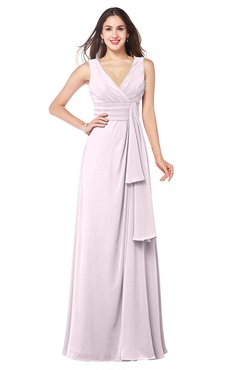 ColsBM Brenda Blush Romantic Thick Straps Sleeveless Zipper Floor Length Sash Plus Size Bridesmaid Dresses