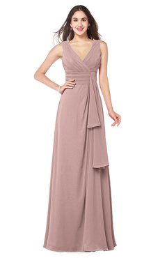 ColsBM Brenda Bridal Rose Romantic Thick Straps Sleeveless Zipper Floor Length Sash Plus Size Bridesmaid Dresses