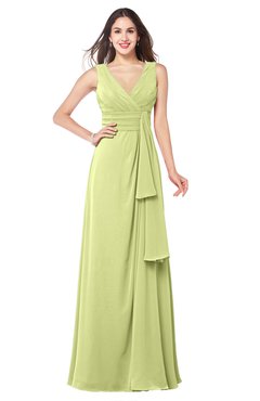 ColsBM Brenda Lime Sherbet Romantic Thick Straps Sleeveless Zipper Floor Length Sash Plus Size Bridesmaid Dresses