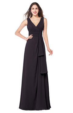 ColsBM Brenda Perfect Plum Romantic Thick Straps Sleeveless Zipper Floor Length Sash Plus Size Bridesmaid Dresses