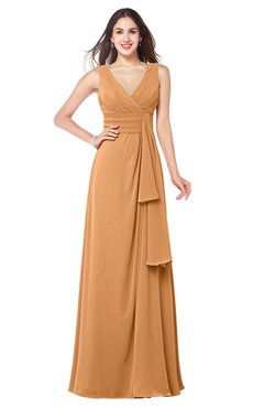 ColsBM Brenda Pheasant Romantic Thick Straps Sleeveless Zipper Floor Length Sash Plus Size Bridesmaid Dresses