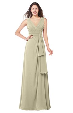 ColsBM Brenda Putty Romantic Thick Straps Sleeveless Zipper Floor Length Sash Plus Size Bridesmaid Dresses