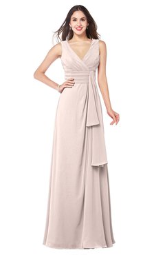 ColsBM Brenda Silver Peony Romantic Thick Straps Sleeveless Zipper Floor Length Sash Plus Size Bridesmaid Dresses