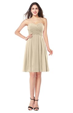 ColsBM Jillian Novelle Peach Gorgeous Sweetheart Sleeveless Half Backless Knee Length Plus Size Bridesmaid Dresses