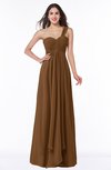 ColsBM Sophie Brown Elegant A-line Asymmetric Neckline Chiffon Floor Length Ruching Plus Size Bridesmaid Dresses