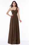 ColsBM Sophie Chocolate Brown Elegant A-line Asymmetric Neckline Chiffon Floor Length Ruching Plus Size Bridesmaid Dresses