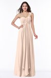 ColsBM Sophie Fresh Salmon Elegant A-line Asymmetric Neckline Chiffon Floor Length Ruching Plus Size Bridesmaid Dresses