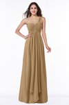 ColsBM Sophie Indian Tan Elegant A-line Asymmetric Neckline Chiffon Floor Length Ruching Plus Size Bridesmaid Dresses