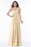 ColsBM Sophie Marzipan Elegant A-line Asymmetric Neckline Chiffon Floor Length Ruching Plus Size Bridesmaid Dresses