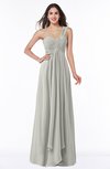 ColsBM Sophie Platinum Elegant A-line Asymmetric Neckline Chiffon Floor Length Ruching Plus Size Bridesmaid Dresses