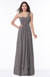 ColsBM Sophie Ridge Grey Elegant A-line Asymmetric Neckline Chiffon Floor Length Ruching Plus Size Bridesmaid Dresses
