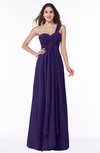 ColsBM Sophie Royal Purple Elegant A-line Asymmetric Neckline Chiffon Floor Length Ruching Plus Size Bridesmaid Dresses