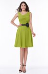 ColsBM Julie Green Oasis Glamorous V-neck Sleeveless Zip up Knee Length Flower Plus Size Bridesmaid Dresses