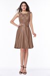 ColsBM Delilah Bronze Brown Informal A-line Jewel Sleeveless Sash Plus Size Bridesmaid Dresses