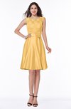 ColsBM Delilah Gold Informal A-line Jewel Sleeveless Sash Plus Size Bridesmaid Dresses
