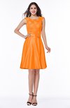 ColsBM Delilah Orange Informal A-line Jewel Sleeveless Sash Plus Size Bridesmaid Dresses