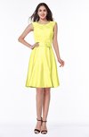 ColsBM Delilah Pale Yellow Informal A-line Jewel Sleeveless Sash Plus Size Bridesmaid Dresses
