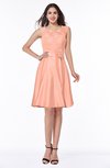 ColsBM Delilah Salmon Informal A-line Jewel Sleeveless Sash Plus Size Bridesmaid Dresses