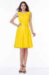 ColsBM Delilah Yellow Informal A-line Jewel Sleeveless Sash Plus Size Bridesmaid Dresses