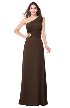 ColsBM Aislinn Copper Modest A-line Sleeveless Half Backless Floor Length Ribbon Plus Size Bridesmaid Dresses