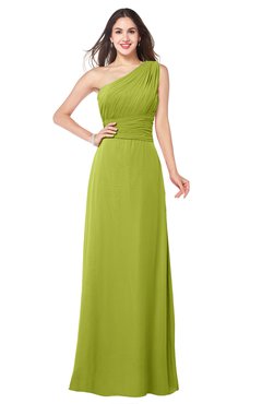 ColsBM Aislinn Green Oasis Modest A-line Sleeveless Half Backless Floor Length Ribbon Plus Size Bridesmaid Dresses