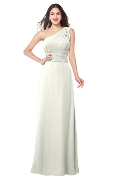 ColsBM Aislinn Ivory Modest A-line Sleeveless Half Backless Floor Length Ribbon Plus Size Bridesmaid Dresses