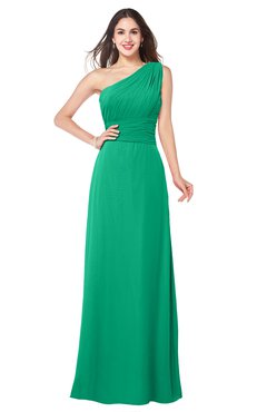 ColsBM Aislinn Sea Green Modest A-line Sleeveless Half Backless Floor Length Ribbon Plus Size Bridesmaid Dresses