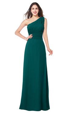 ColsBM Aislinn Shaded Spruce Modest A-line Sleeveless Half Backless Floor Length Ribbon Plus Size Bridesmaid Dresses