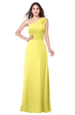 ColsBM Aislinn Yellow Iris Modest A-line Sleeveless Half Backless Floor Length Ribbon Plus Size Bridesmaid Dresses