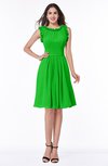 ColsBM Jenny Classic Green Simple A-line Scoop Sleeveless Chiffon Knee Length Plus Size Bridesmaid Dresses