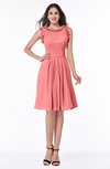 ColsBM Jenny Shell Pink Simple A-line Scoop Sleeveless Chiffon Knee Length Plus Size Bridesmaid Dresses
