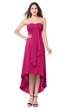 ColsBM Emilee Beetroot Purple Sexy A-line Sleeveless Half Backless Asymmetric Plus Size Bridesmaid Dresses