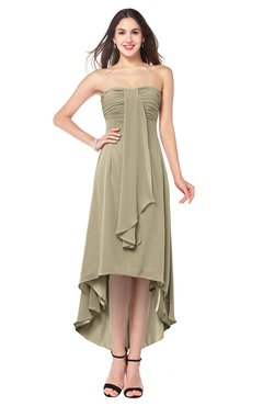 ColsBM Emilee Candied Ginger Sexy A-line Sleeveless Half Backless Asymmetric Plus Size Bridesmaid Dresses
